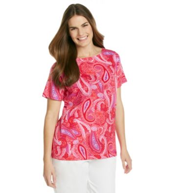 Jones New York Signature® Plus Size Boatneck Printed Top