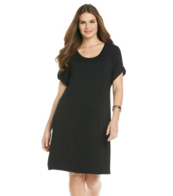 Calvin Klein Plus Size Solid T-Shirt Dress