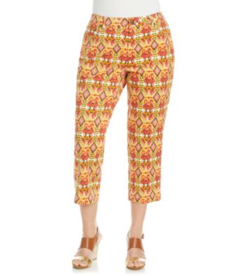Jones New York Sport® Plus Size Five Pocket Cropped Printed Jean