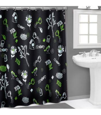 PB Home™ 3D Chalk Board PEVA Shower Curtain