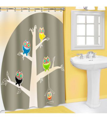 PB Home™ 3D Owl PEVA Shower Curtain