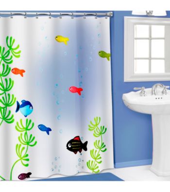 PB Home™ 3D Fish Bowl PEVA Shower Curtain