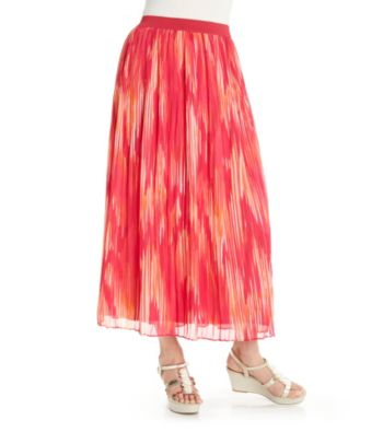 Ruby Rd.® Stretch Waistband Multi Print Long Skirt