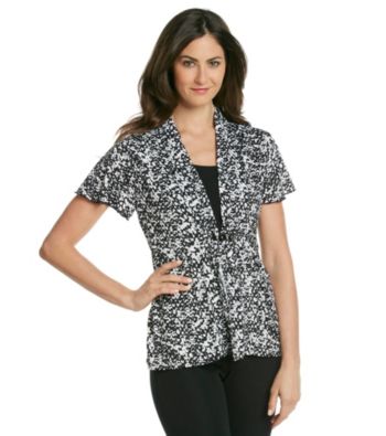 Notations® All Over Print Layered Look Closure Top