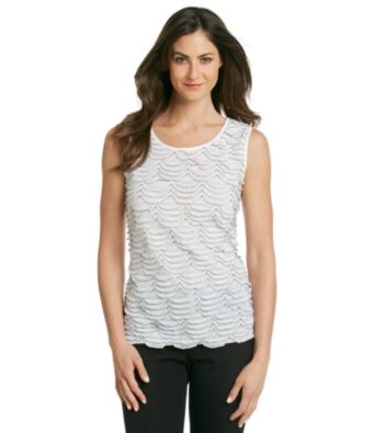 Notations® Scoopneck Curtain Eyelash Shirt