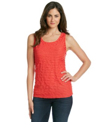 Notations® Scoopneck Ruffle Shutter Top