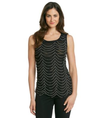 Notations® Scoopneck Curtain Eyelash Shirt