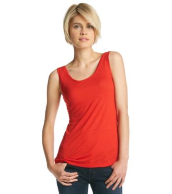 DKNY JEANS High-Low Pieced Tank