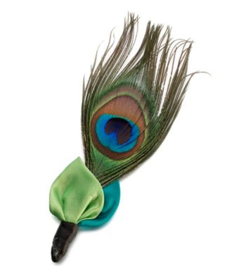 Lillian Rose® Peacock Boutonniere
