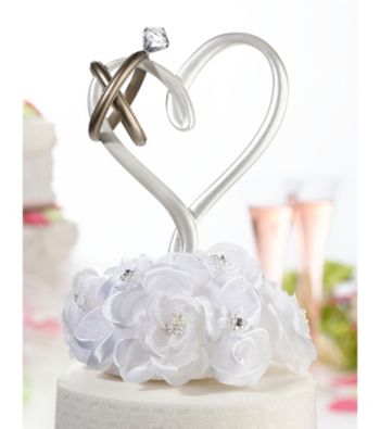 Lillian Rose® Heart with Rings Cake Pick