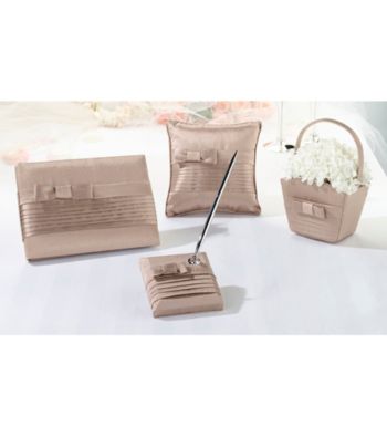 Lillian Rose® Taupe Pleated Silk Collection
