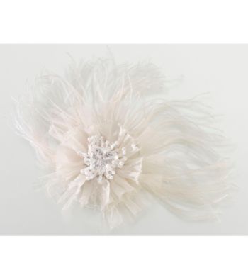 Lillian Rose® Ivory Marabou Feather Hair Clip
