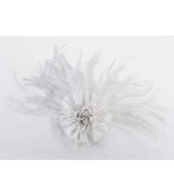 Lillian Rose® White Marabou Feather Hair Clip