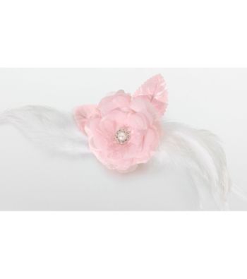 Lillian Rose® Pink Lace and Feather Hair Clip or Pin