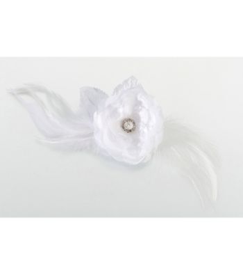 Lillian Rose® White Lace and Feather Hair Clip or Pin