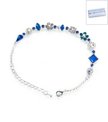 Lillian Rose® Silver Something Blue Anklet
