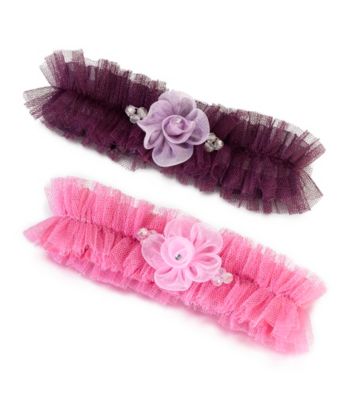 Lillian Rose® Tulle Garter with Flower