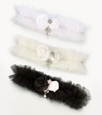 Lillian Rose® Tulle Garter with Jewel