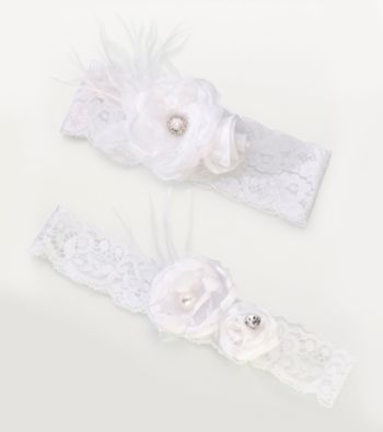 Lillian Rose® White Vintage Garter