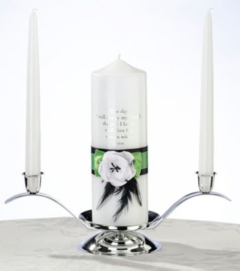 Lillian Rose® Green and Black Candle Set