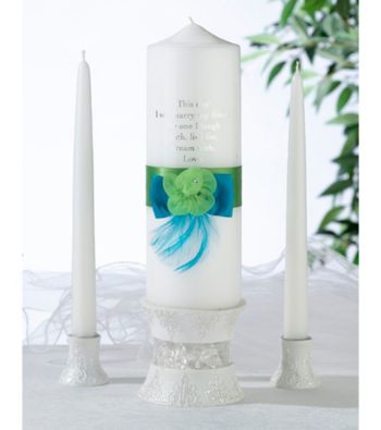 Lillian Rose® Blue and Green Candle Set