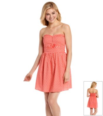 Be Bop Juniors' Strapless Polka Dot Sundress