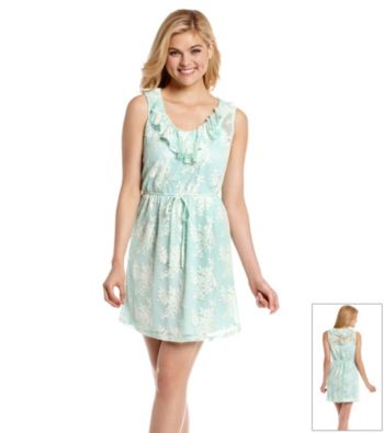 Be Bop Juniors' Lace Ruffle Dress