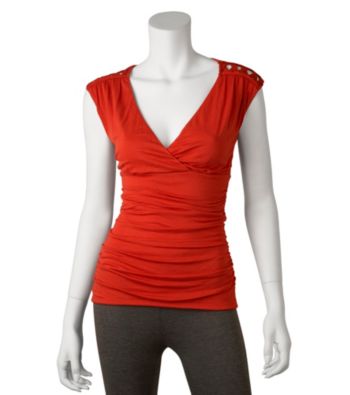 A. Byer Juniors' Ruched Top