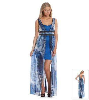 XOXO® Juniors' Mix Print Maxi Dress