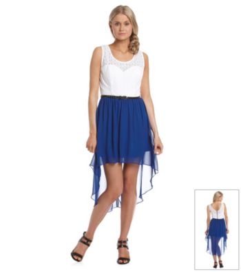 Sequin Hearts® Juniors' Eyelet Trim Dress