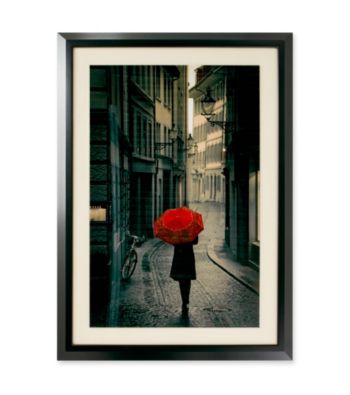Star Creations Red Rain Framed Artwork