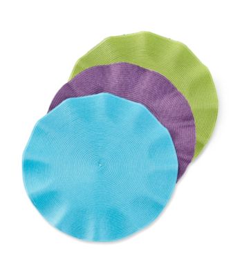 LivingQuarters Flutter Round Placemat