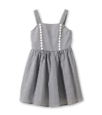 Amy Byer Girls' 4-6X Black/White Gingham Ruffle Dress