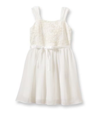 Amy Byer Girls' 4-6X Ivory Sleeveless Lace Bodice Dress