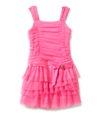 Amy Byer Girls' 4-6X Pink Sleeveless Drop Waist Dress