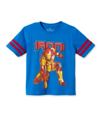 Marvel® Boys' 4-7 Blue Short Sleeve Iron Man Tee