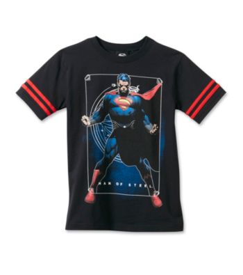 Superman® Boys' 8-20 Black Short Sleeve Man of Steel Tee