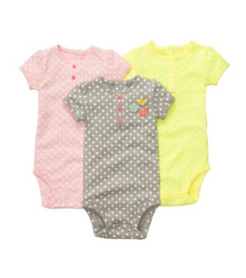 Carter's® Baby Girls' Assorted 3-pk. Short Sleeve Bodysuits