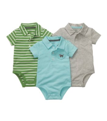 Carter's® Baby Boys' Assorted 3-pk. Short Sleeve Polo Bodysuits