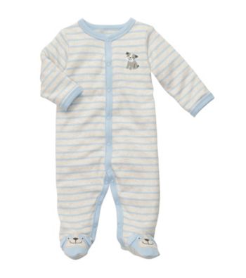 Carter's® Baby Boys' Grey/Blue Striped Puppy Footie