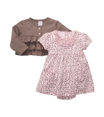 Carter's® Baby Girls' Pink/Brown 2-pc. Leopard Print Dress Set