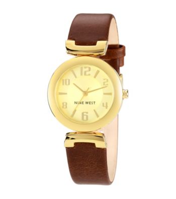 Nine West® Women's Brown Smooth Strap Watch