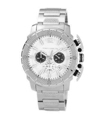 Vince Camuto™ Men's White Silvertone Bracelet Watch