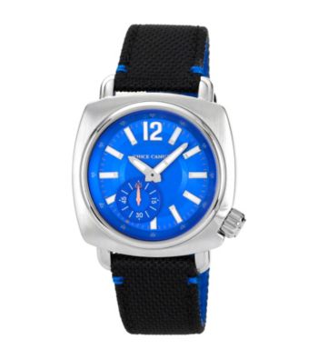 Vince Camuto™ Men's Blue Silvertone Nylon Strap Watch