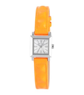Vince Camuto™ Women's Orange Neon leather Strap Watch