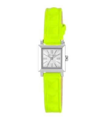 Vince Camuto™ Women's Yellow Neon Leather Strap Watch