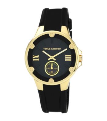 Vince Camuto™ Women's Black Silicone Strap Watch