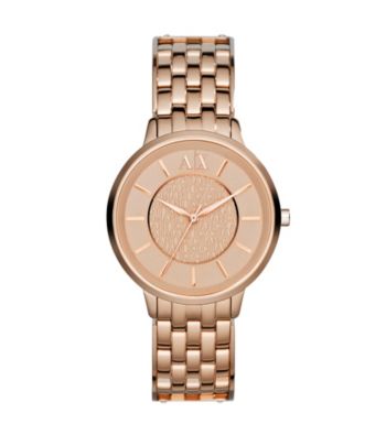 A|X Armani Exchange Women's Stainless Steel and Rose Goldtone Watch