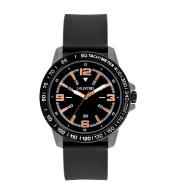 UPC 020571098770 product image for Unlisted by Kenneth Cole® Men's Matte Black Watch with Black Silicone Strap | upcitemdb.com
