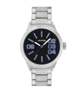 Unlisted by Kenneth Cole® Men's Silvertone Bracelet Watch